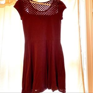Burgundy fall dress